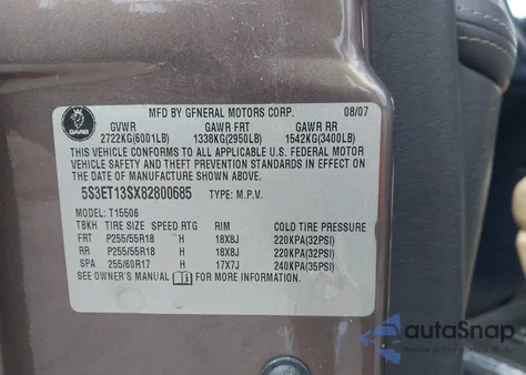 2008 Saab 9-7X 4.2I z USA, uszkodzony, nr VIN 5S3ET13SX82800685